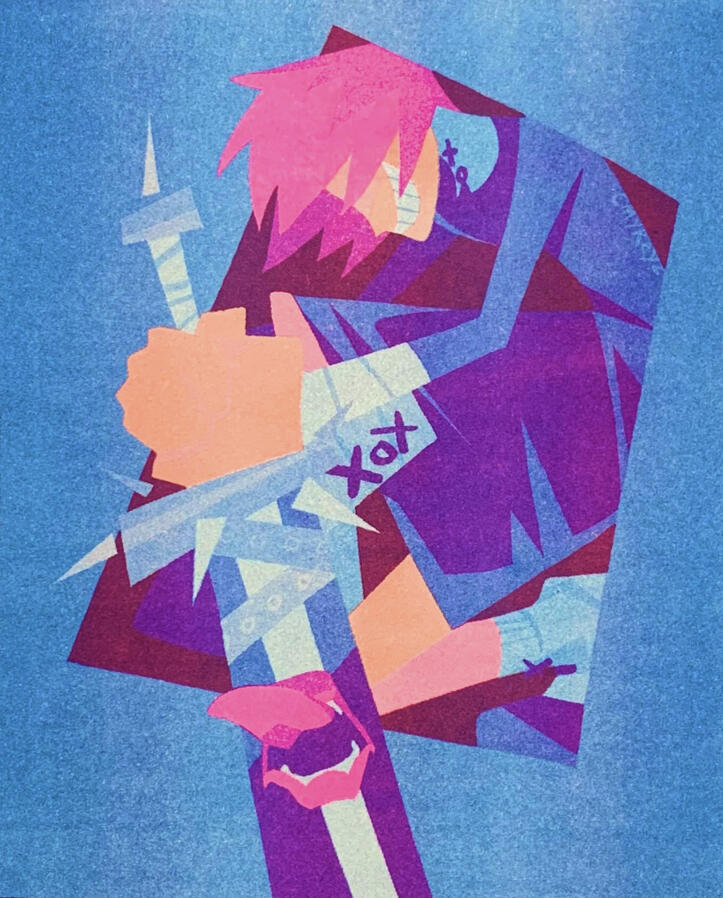 Soul Eater 8x10", Risograph