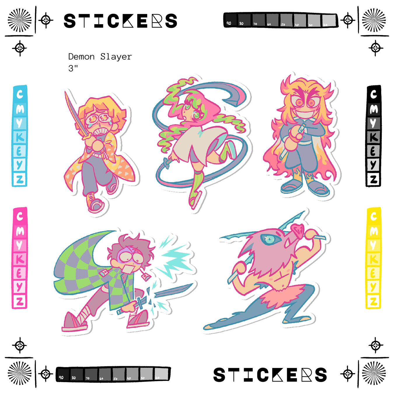 Demon Slayer Sticker Set Demon Slayer Sticker Set