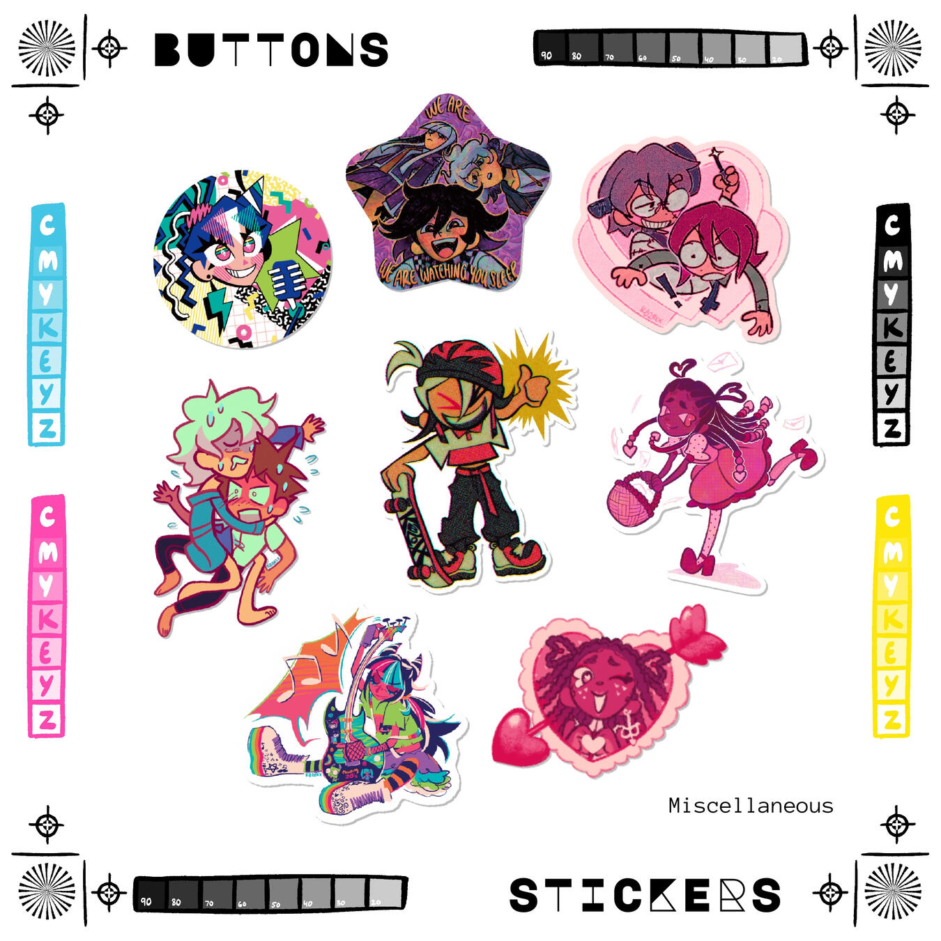 Miscellaneous Stickers & Buttons Miscellaneous Stickers & Buttons
