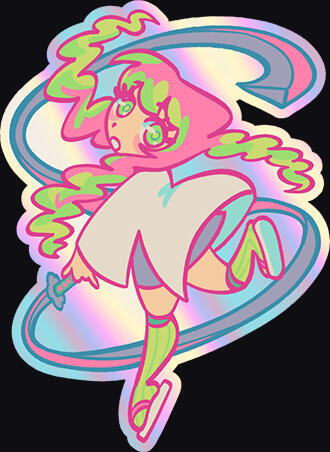 CLEARANCE! 3" holo sticker (PACK ONLY)