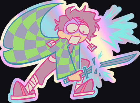 CLEARANCE! 3" holo sticker (PACK ONLY)