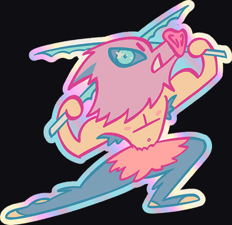 CLEARANCE! 3" holo sticker (PACK ONLY)