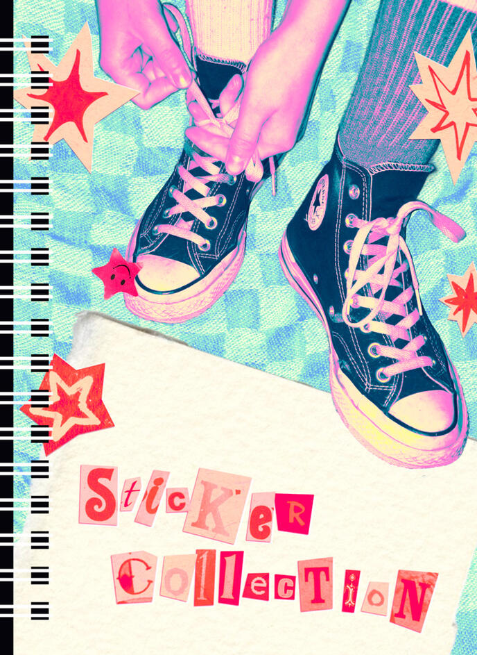NEW! pocket sized reusable sticker book - 50pg